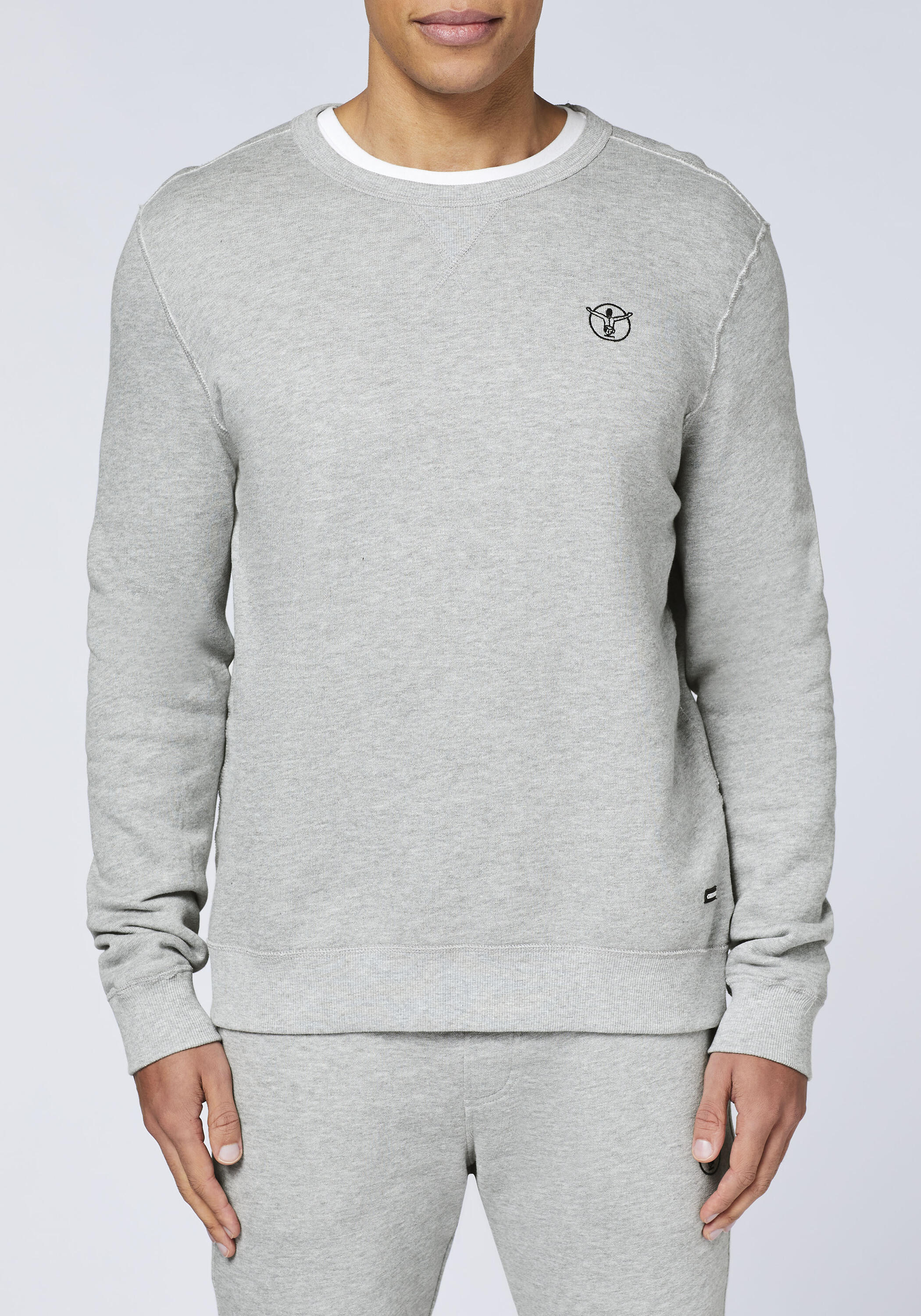 Sweater im Basic-Look mit Logo-Motiv 7/7