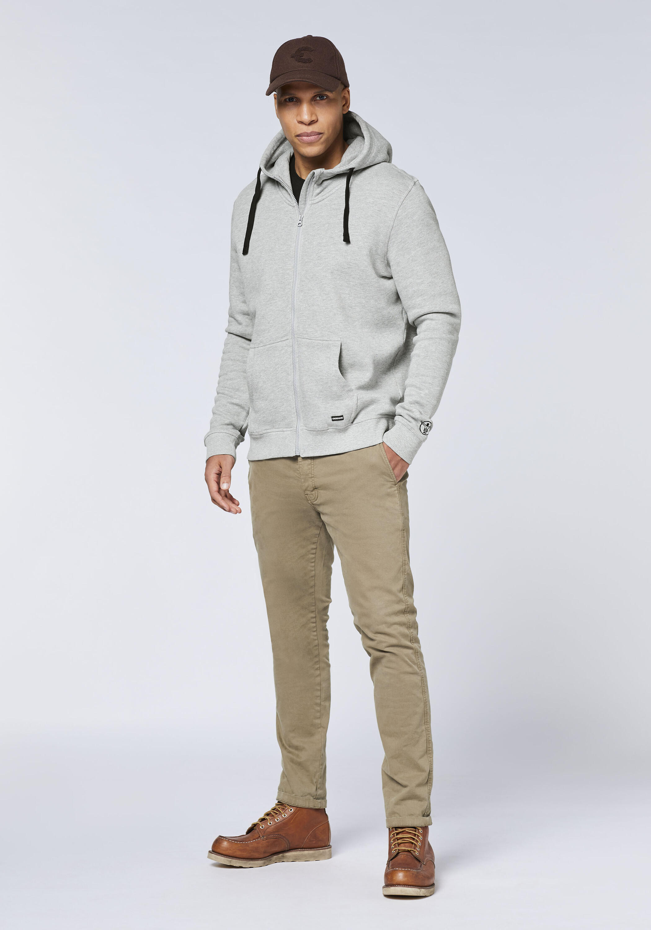 Sweatjacke mit Kapuze und Label-Symbol am Ärmel 5/7