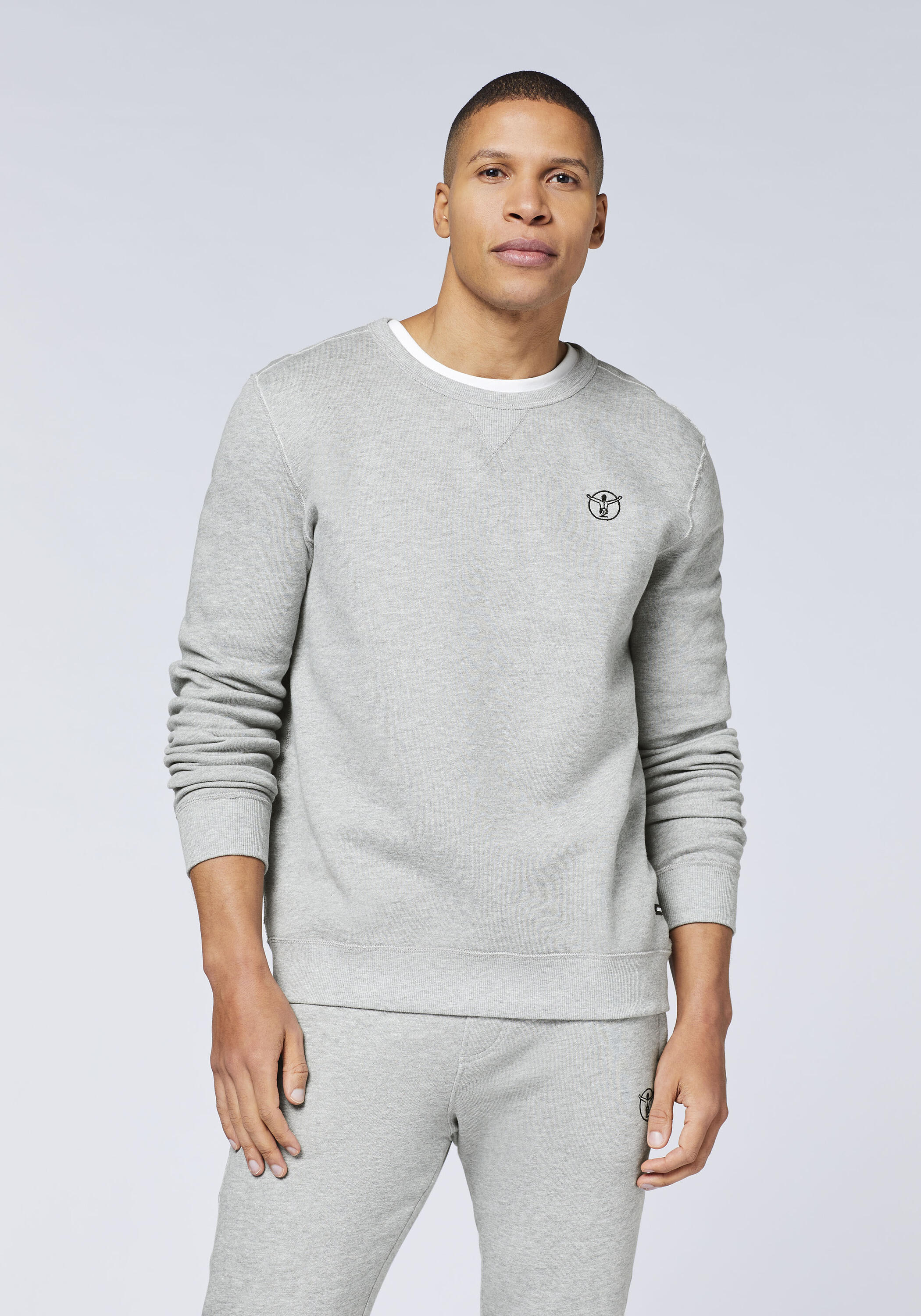 Sweater im Basic-Look mit Logo-Motiv 3/7