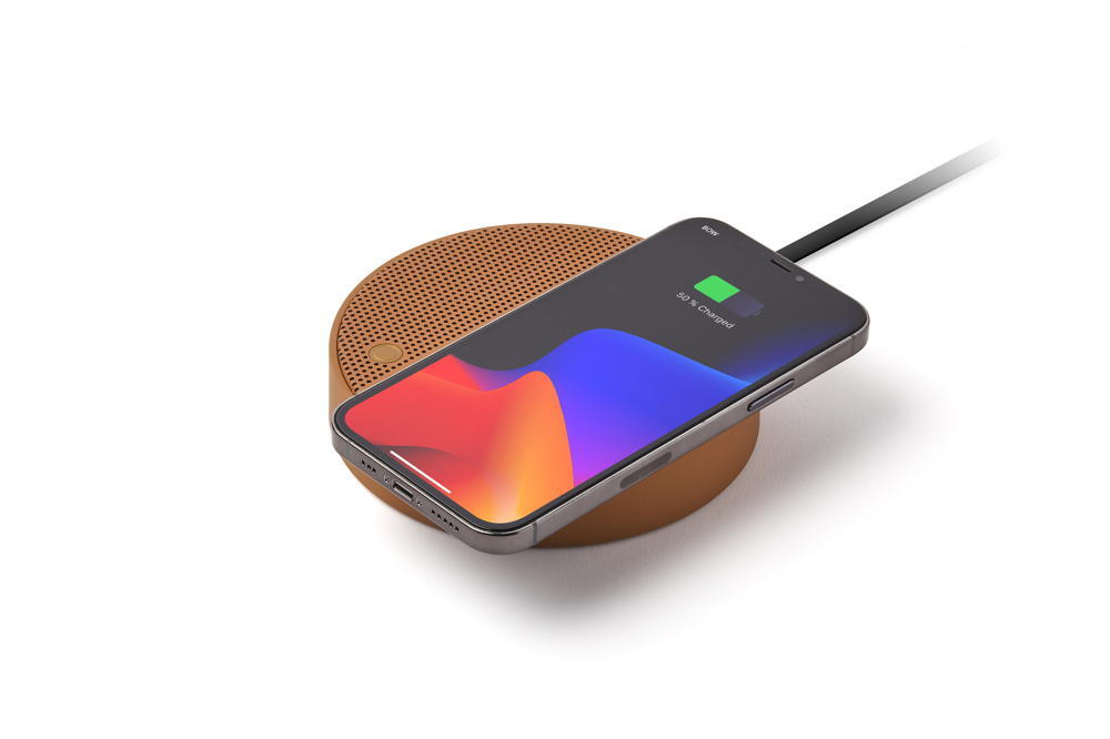 Carregador Qi + Coluna Som Lexon Oslo Energy+ castanho 5/7