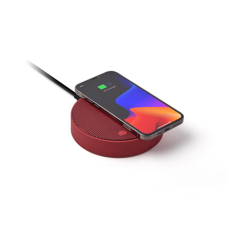 Carregador Qi + Coluna Som Lexon Oslo Energy+ vermelho