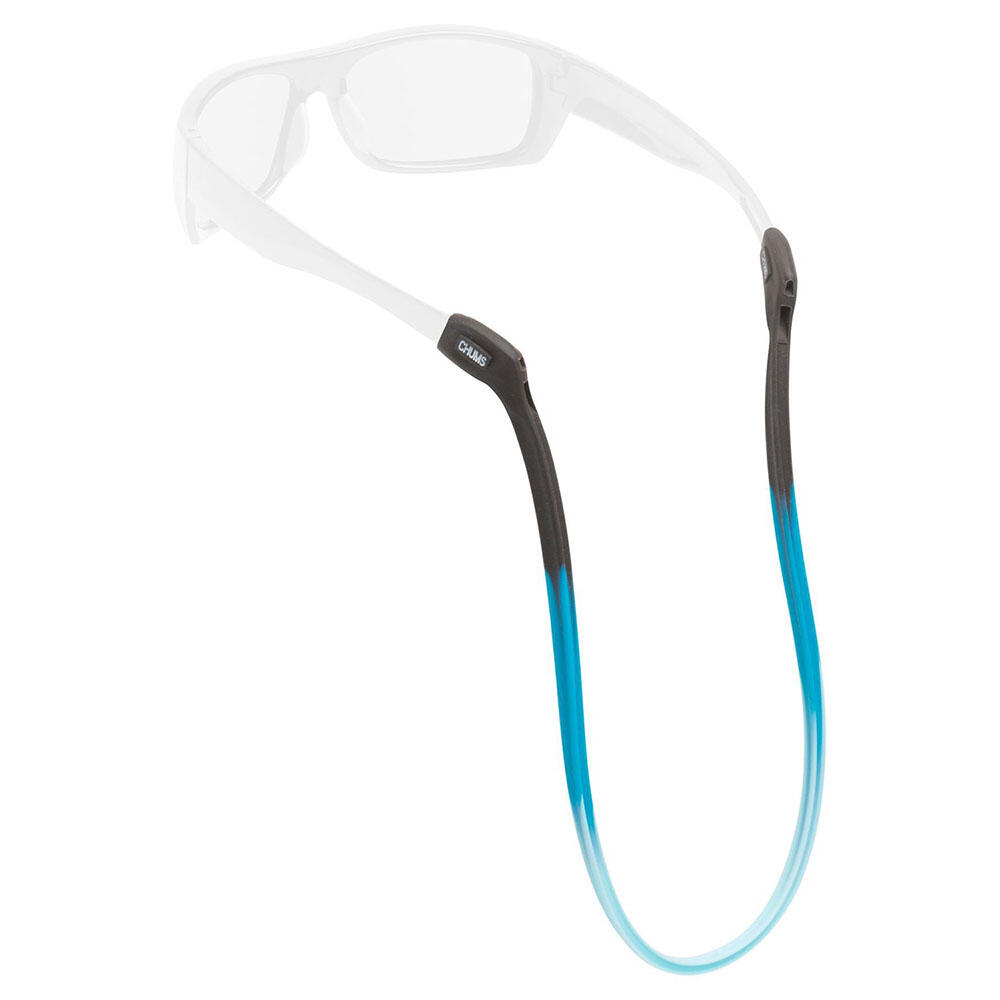 CHUMS Switchback Silicone Eyewear Retainer - Grey/Marine Blue/Aqua