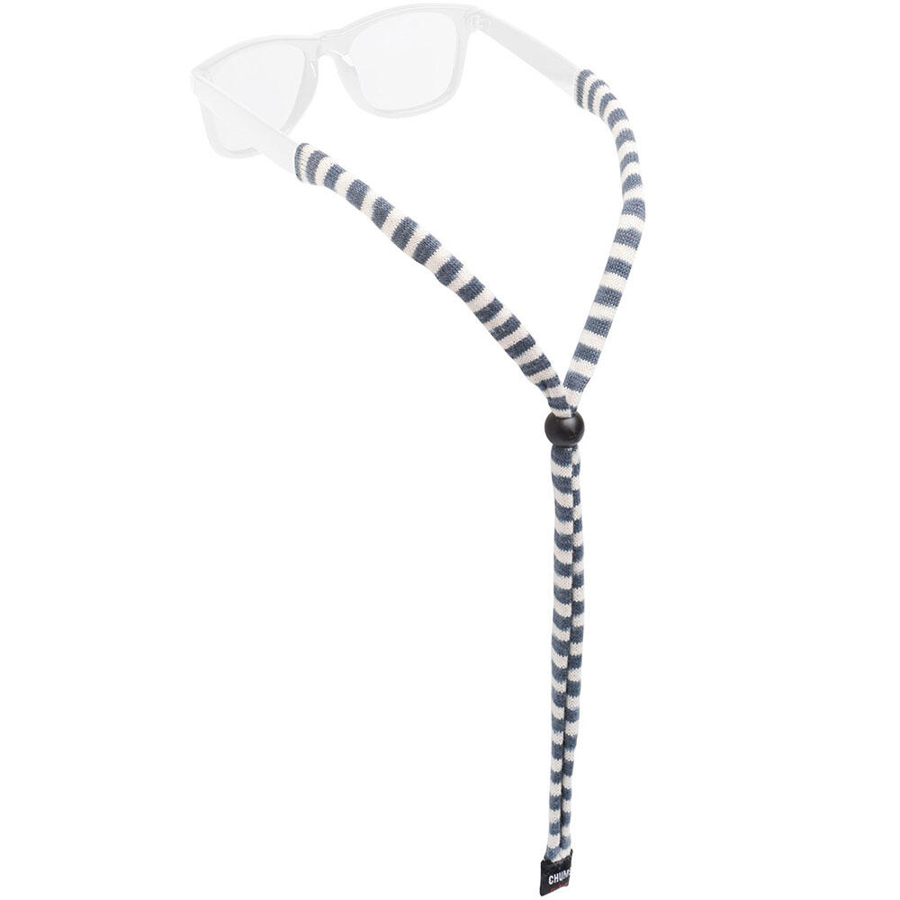 CHUMS Standard End Eyewear Retainer - Grey/White Stripe