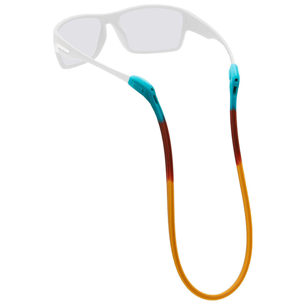 CHUMS Switchback Silicone Eyewear Retainer - Teal/Burgundy/Tan