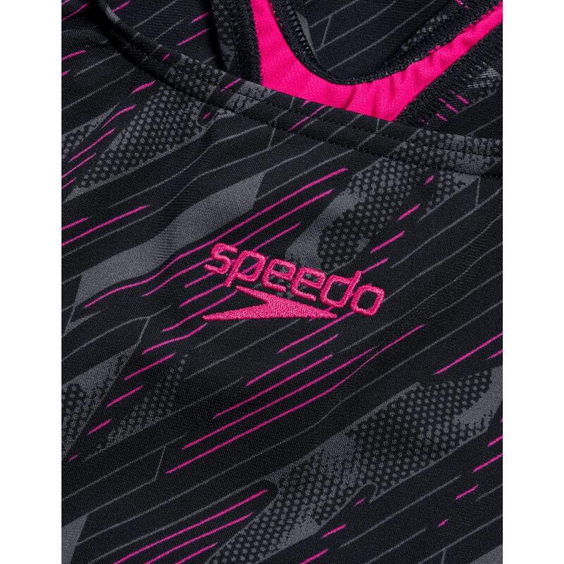 Speedo Womens HyperBoom Allover Medalist Black / Electric Pink / USA Charcoal