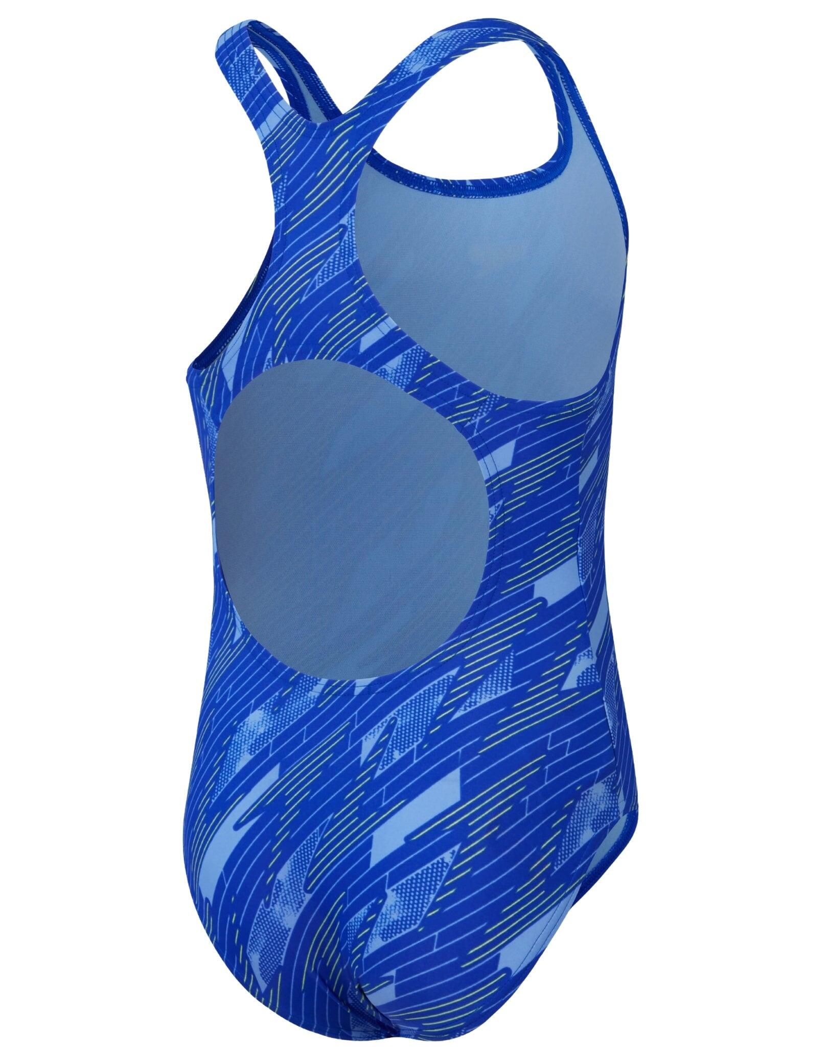 Speedo Girls Hyperboom Allover Medalist Swimsuit - Navy/Blue 2/5