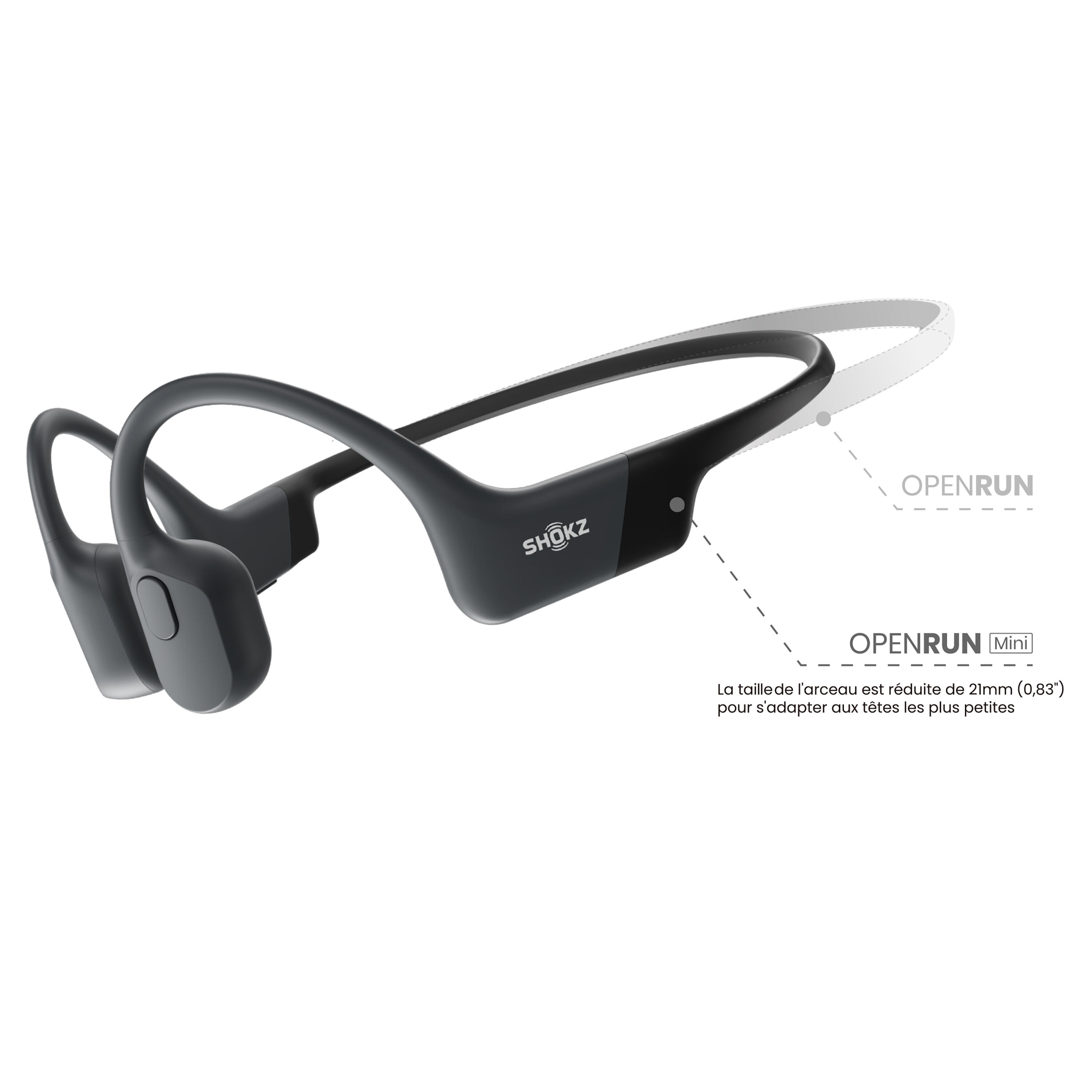 Shokz Koptelefoon - OPENRUN Mini BLAUW 6/7
