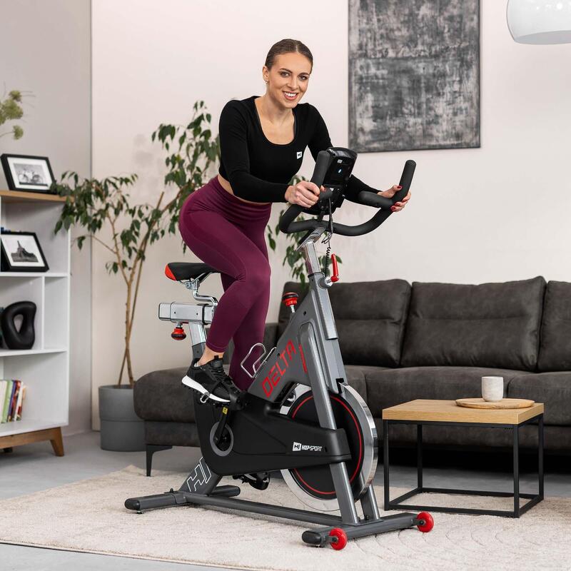 Rower treningowy stacjonarny spiningowy Hop-Sport Delta