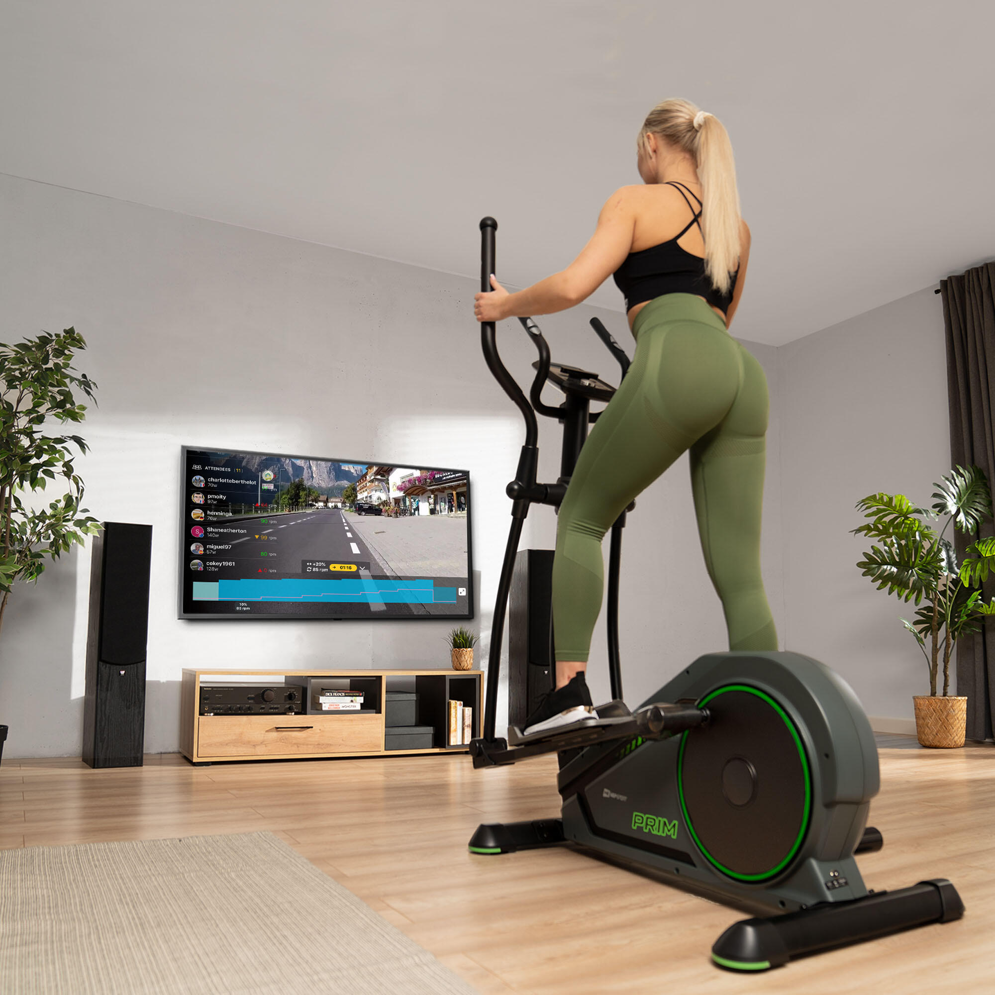 Vélo elliptique électromagnétique connecté Hop-Sport HS-120C Prim 3/7