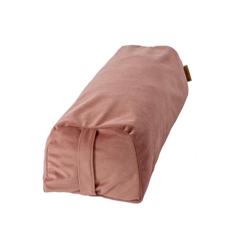 Bolster en tissu recyclé - rose saumon - 63cm de longueur