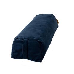 Bolster en tissu recyclé - bleu foncé - rempli de Kapok