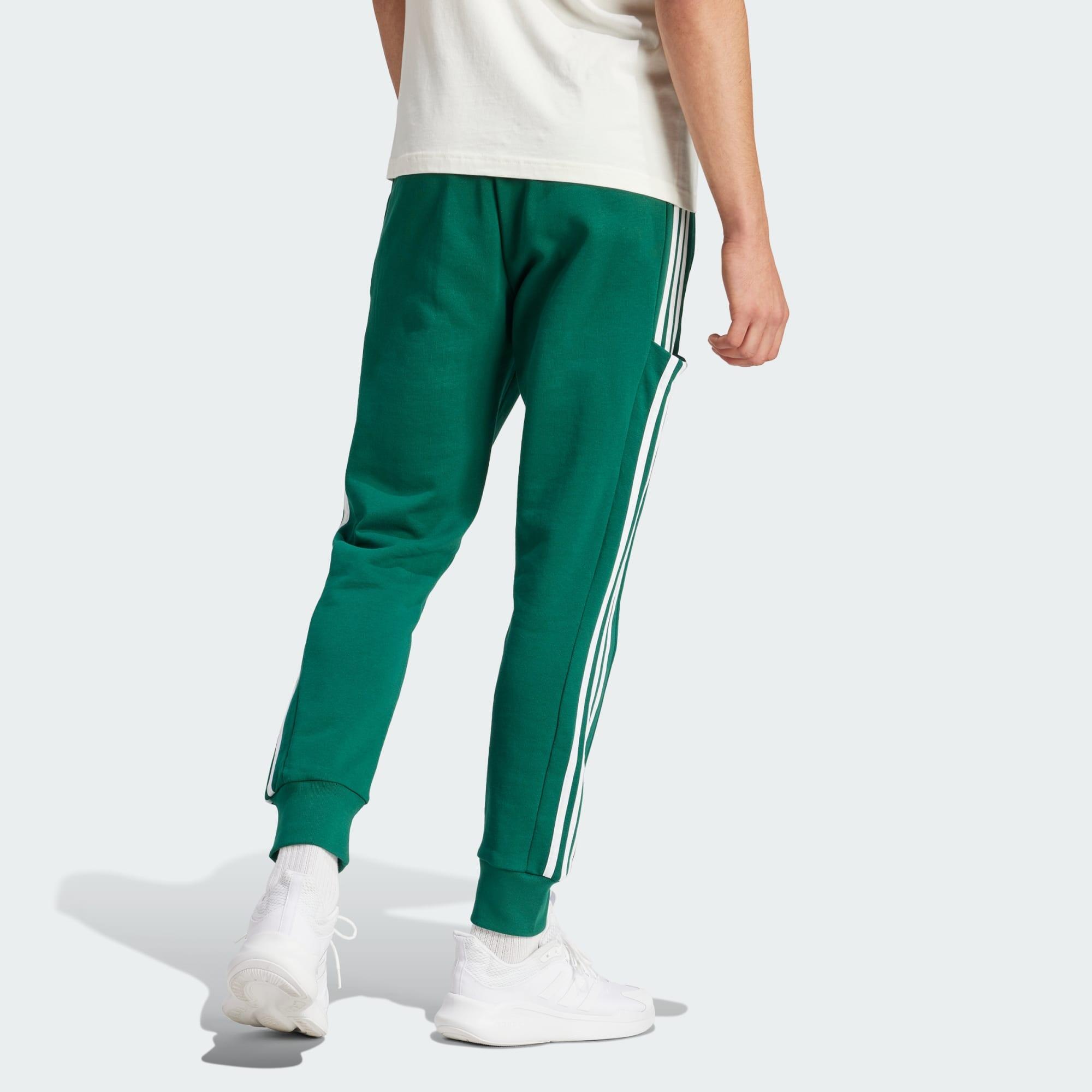 Essentials French Terry Tapered Cuff 3-Stripes Pants 3/5