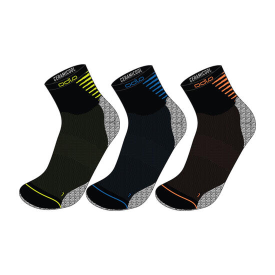 ODLO Sportsokken Ceramicool 3-Pack Sokken ZWART - MULTICOLOR 42-44