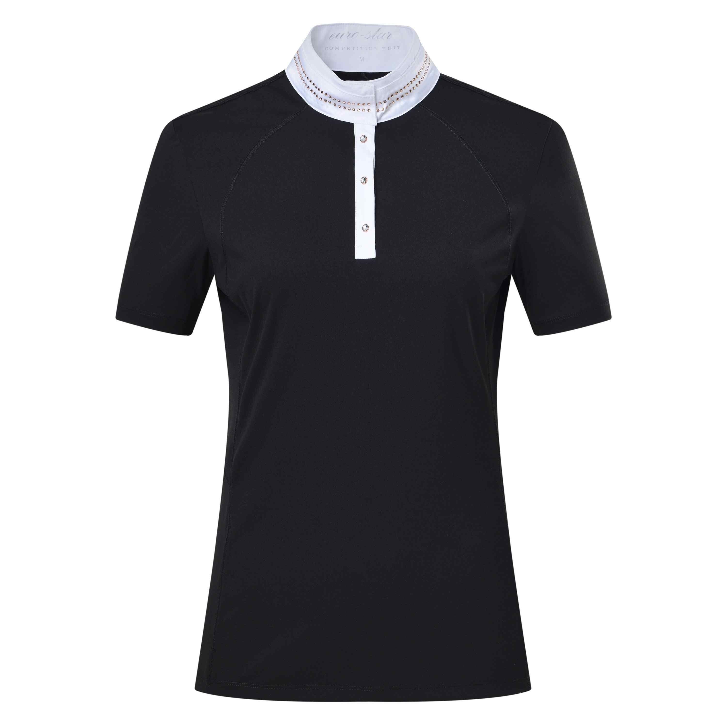 Euro-star - Polo De Concours Équitation Femme Euro-star Estrella - Polo Manches Courtes - Noir - 52 2xl - Decathlon