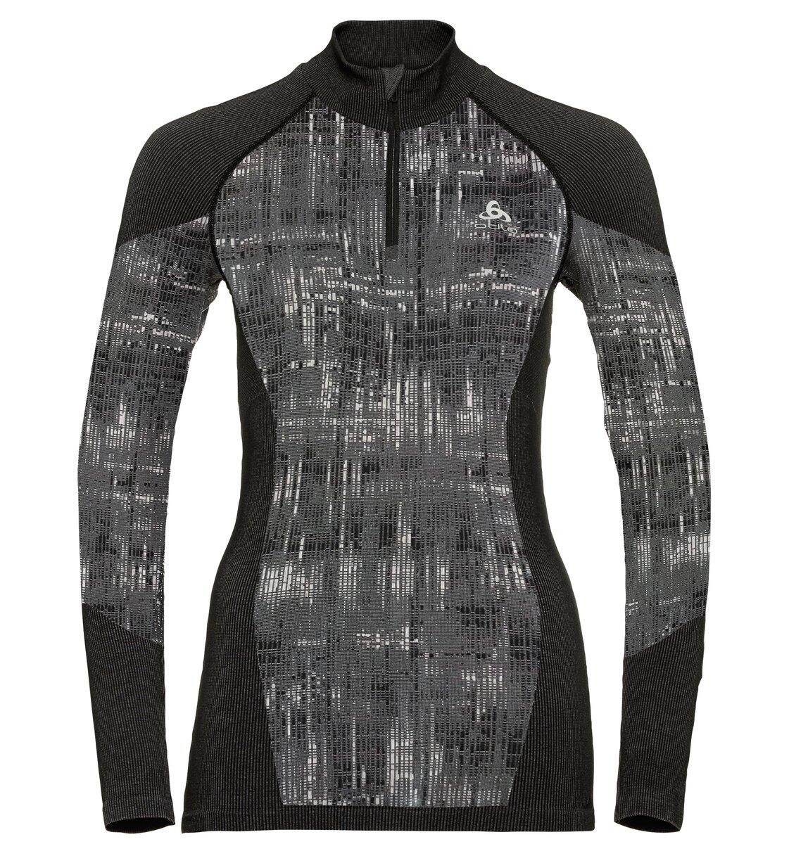 ODLO BL TOP Rollkragenpullover l/s halber Reißverschluss BLACKCOM