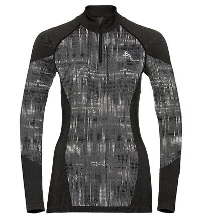 ODLO Shirt Turtle neck Lange Mouwen Halve Rits BLACKCOMB Thermoshirt ZWART S