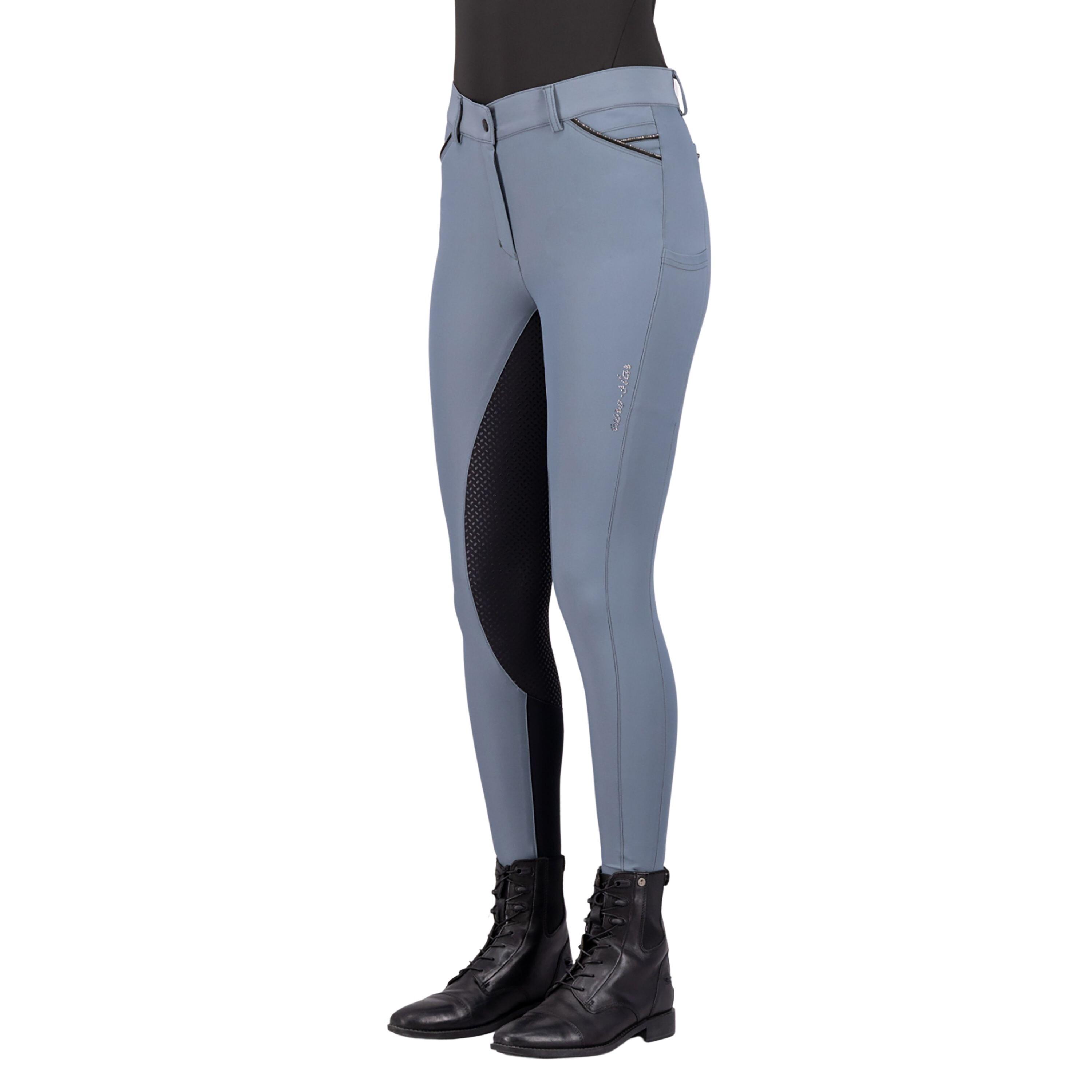 EURO-STAR Calças de equitação full grip para mulher Euro-Star Arista diamante