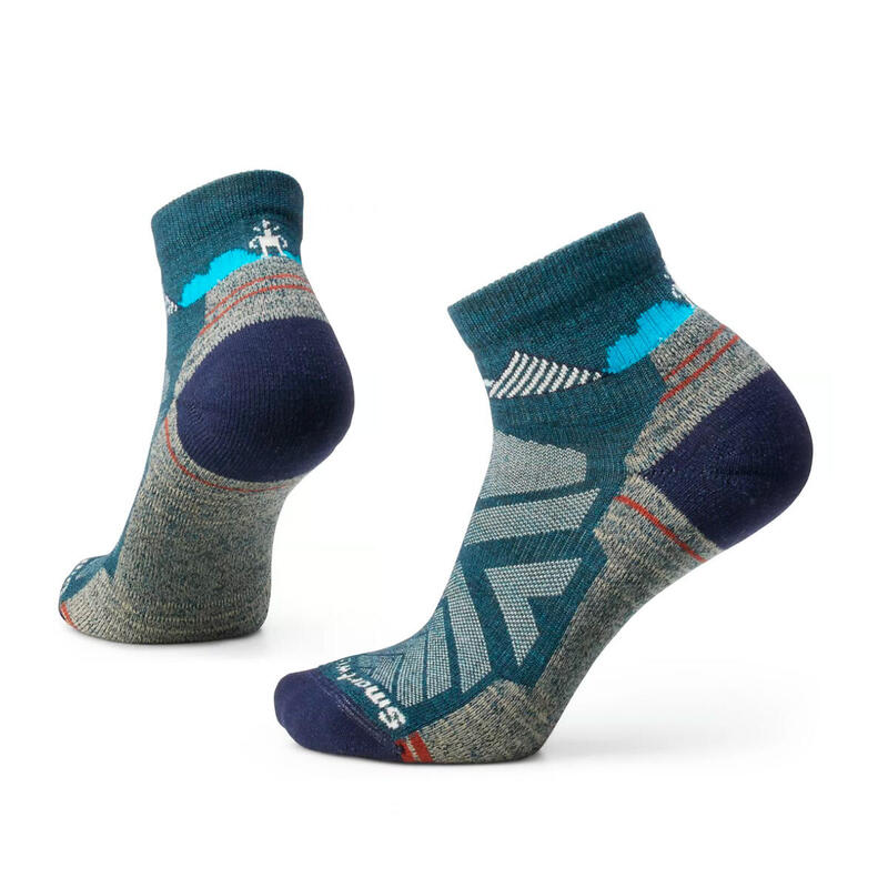 Hike Light Cushion Clear Canyon Pattern Ankle Women Socks - Twilight Blue