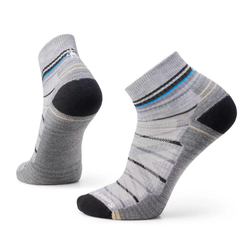 Hike Light Cushion Pattern Ankle Men Socks - Light Gray