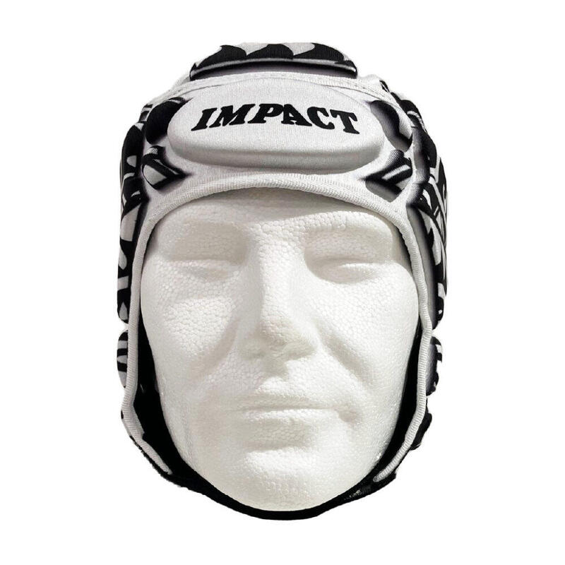 Cască de rugby Impact Fiji alb-negru pentru adulți