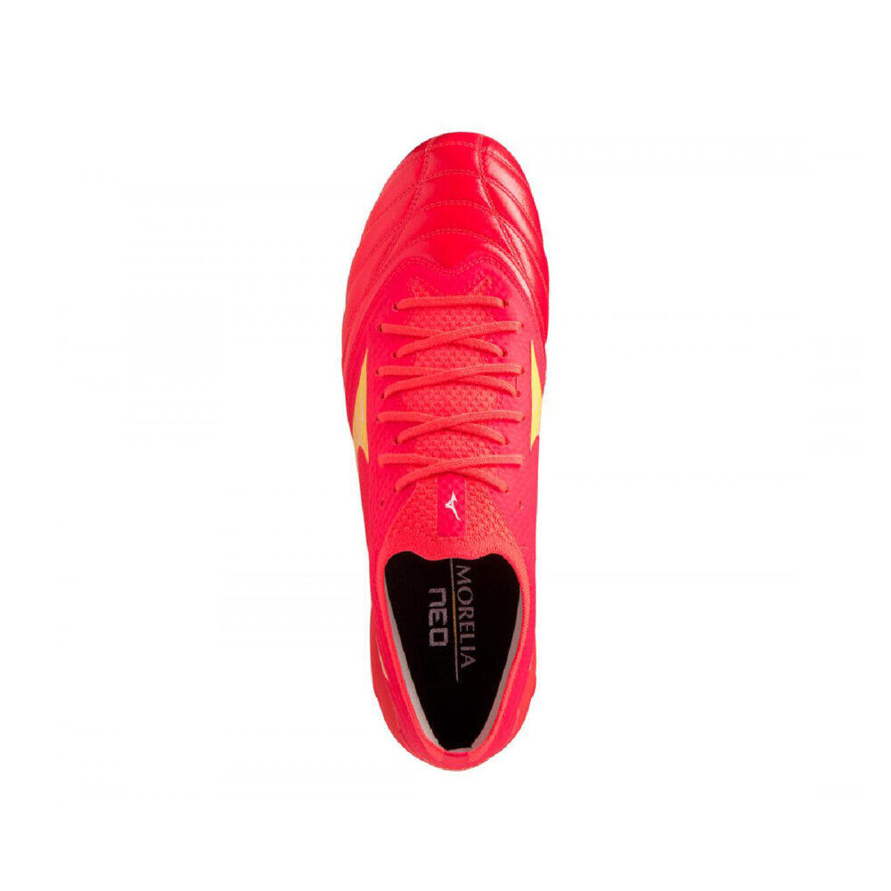 Crampons Mizuno Morelia Neo IV B Elite Rouge néon 4/6