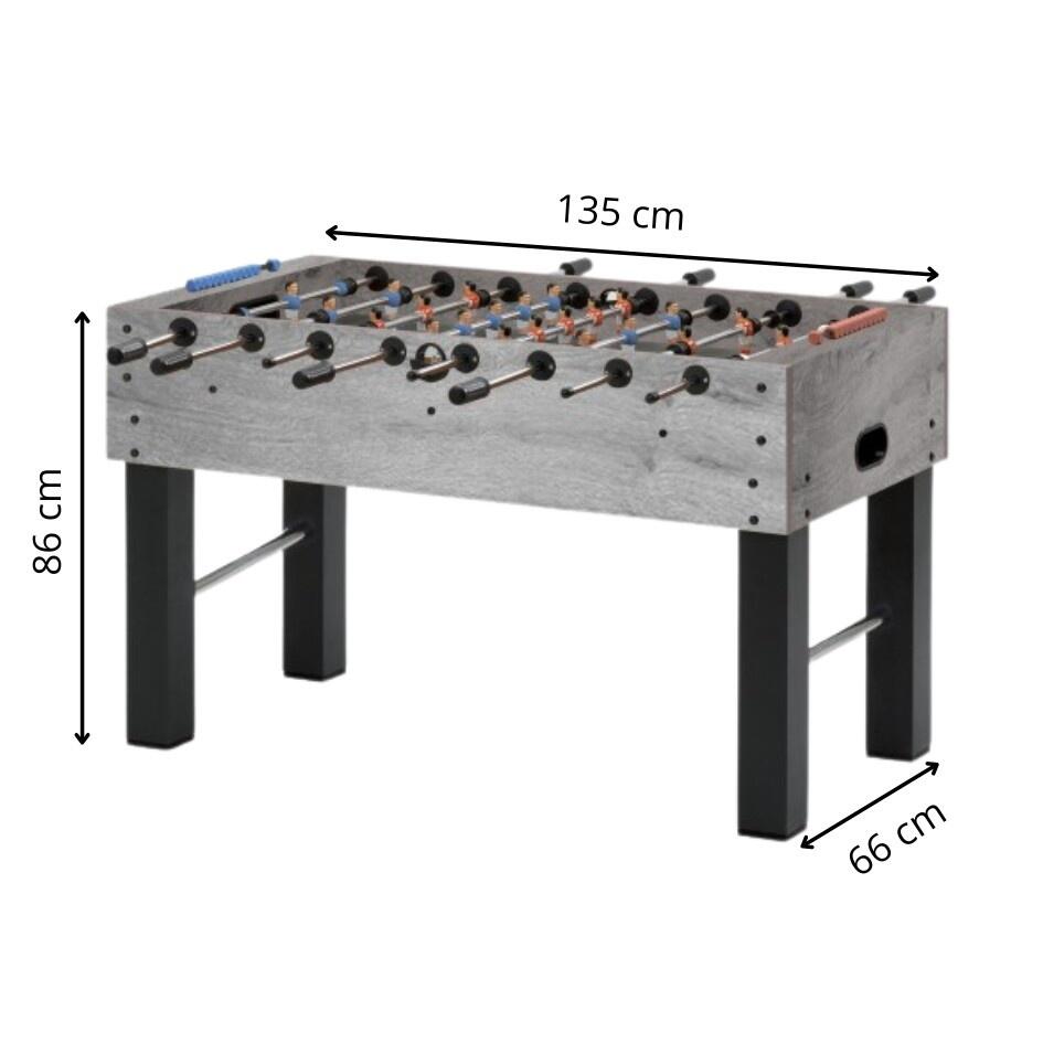 Baby-Foot F-5 Chêne Gris - Barres Continues 6/6