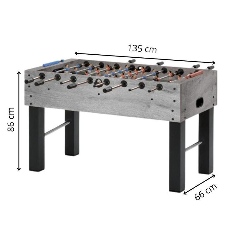 Masa fotbal Garlando F-5, tije normale, Gri, uni