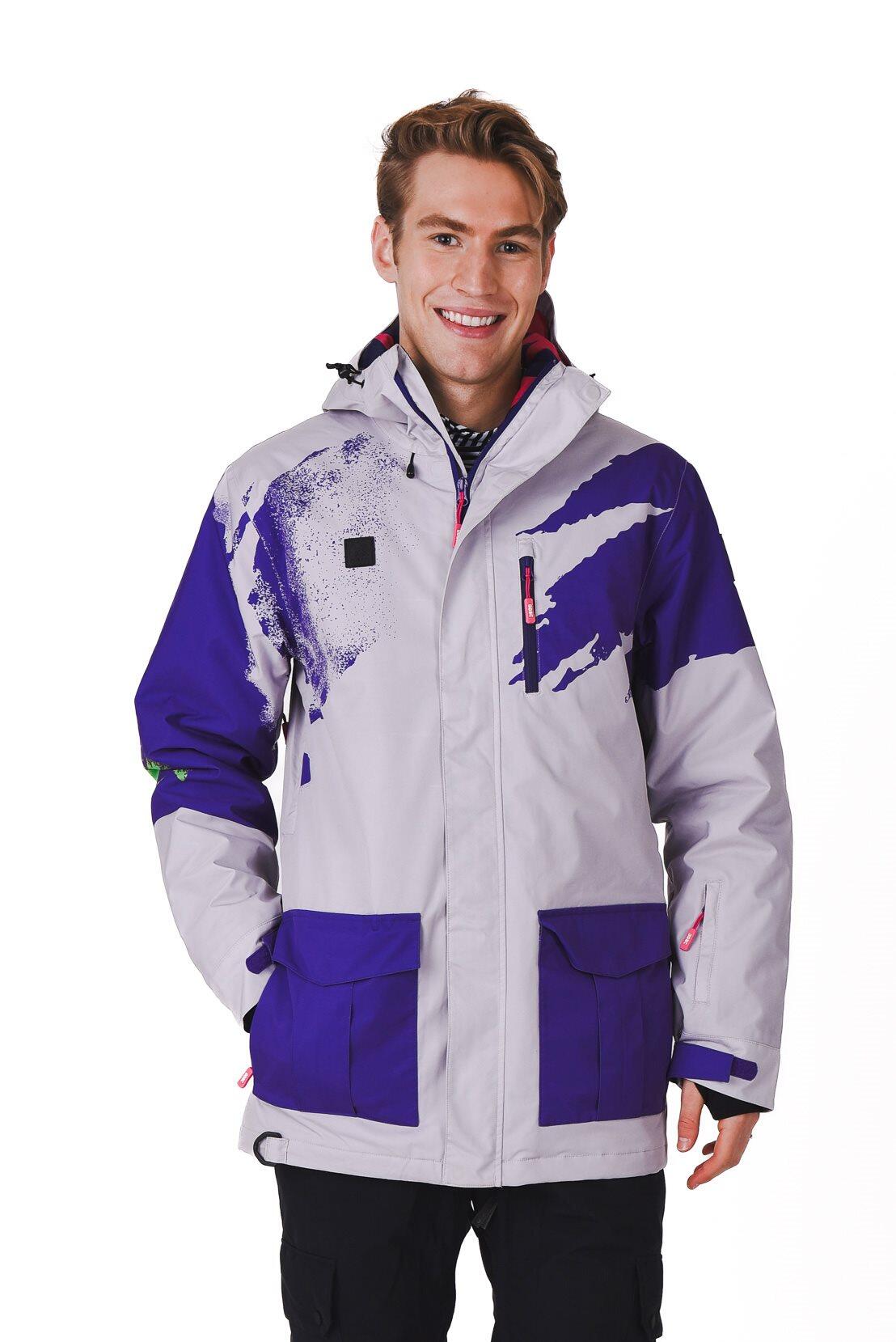 Afterparty Jacket Grey & Purple Men's 4/5