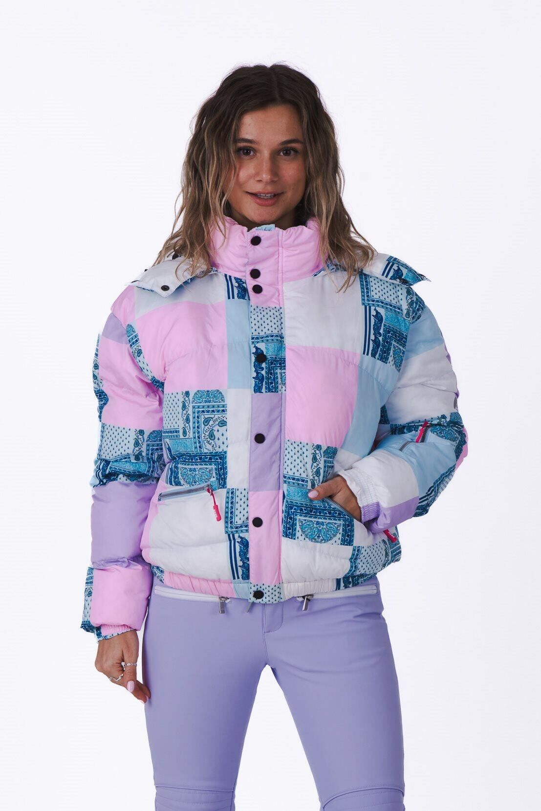 OOSC Patchwork Chic Puffer Jacket