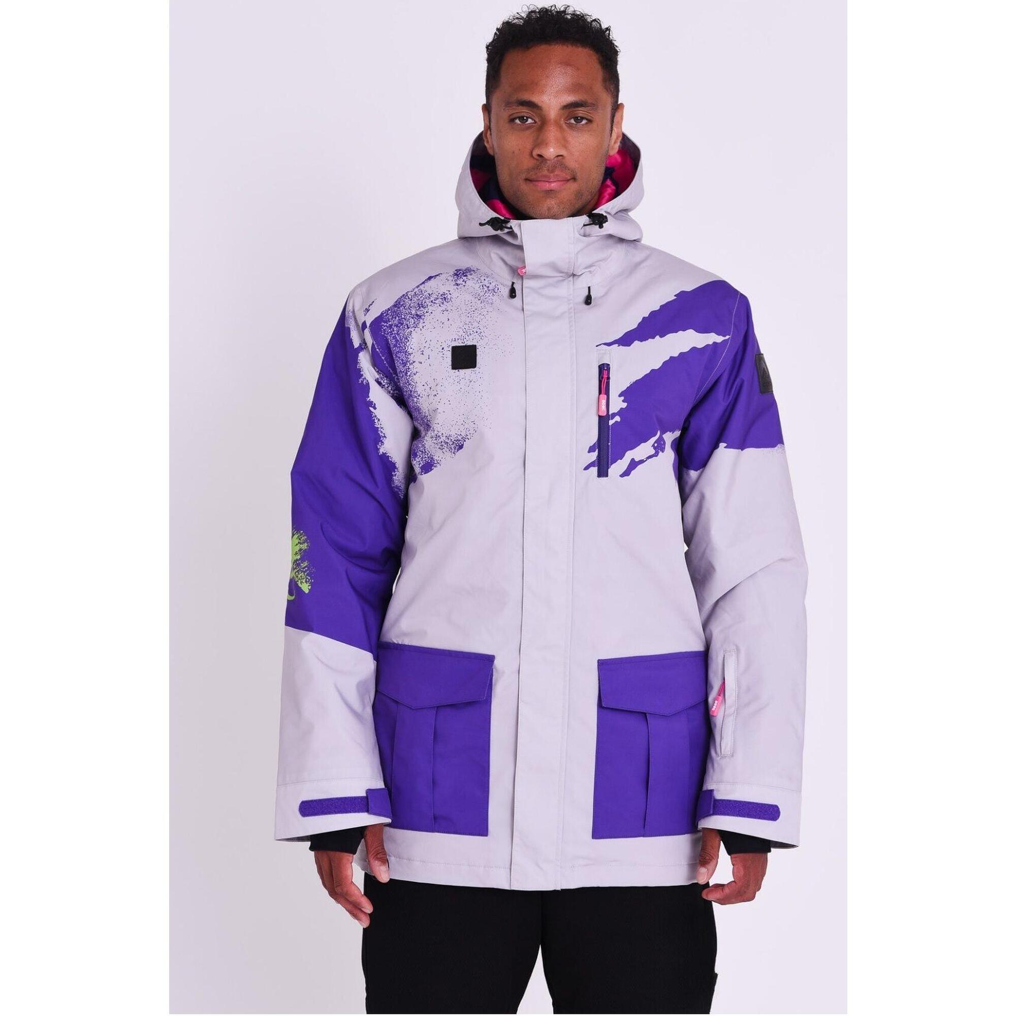 Men's Grey & Purple Afterparty Jacket