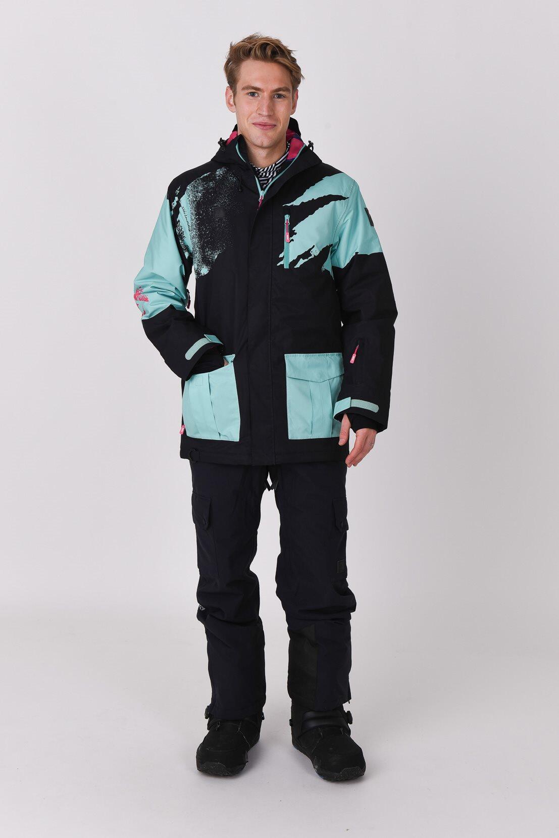 Afterparty Jacket Black & Mint Men's 3/5