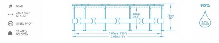 Piscine Démontable Bestway 366 x 76 cm 4/8