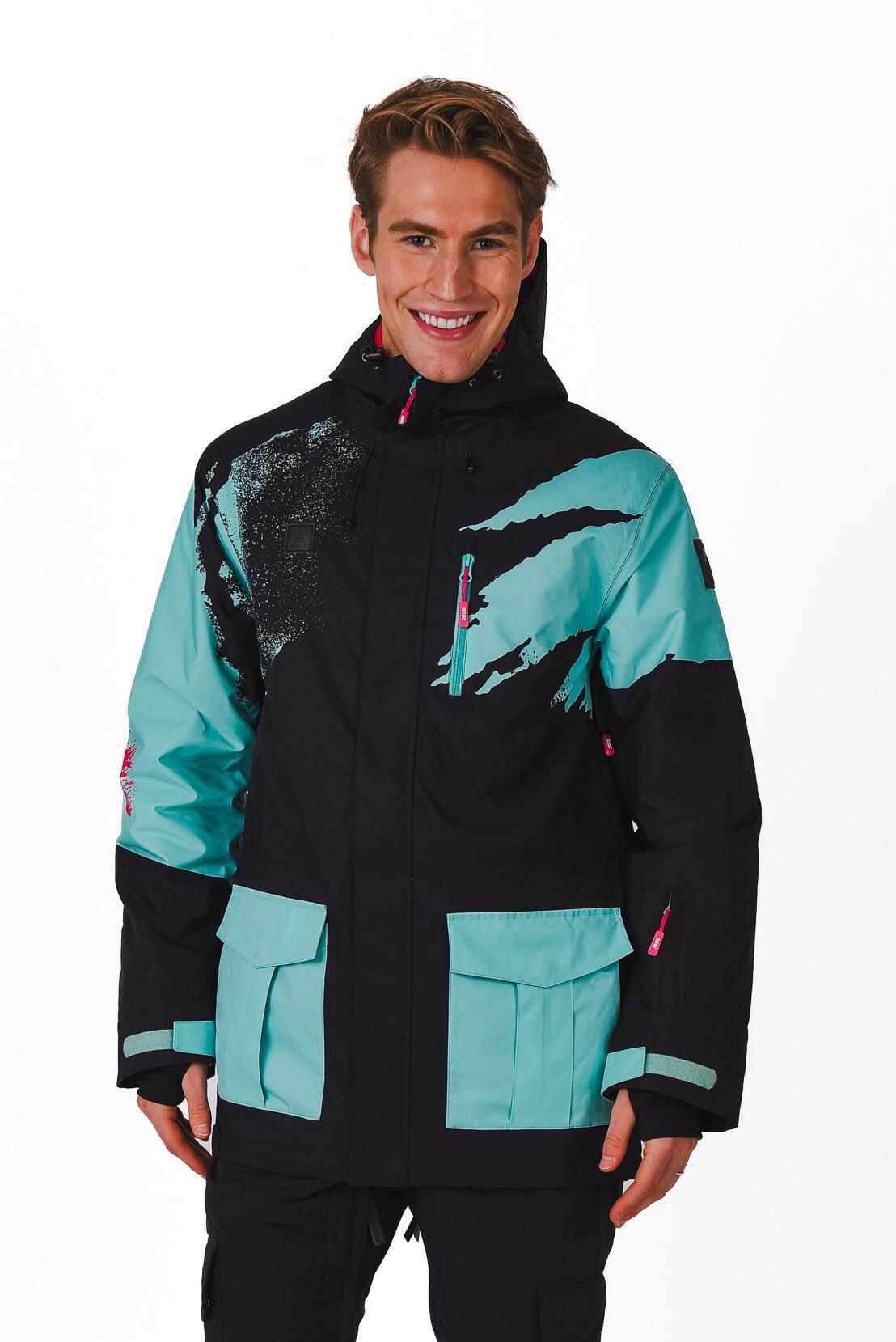 Afterparty Jacket Black & Mint Men's 1/5