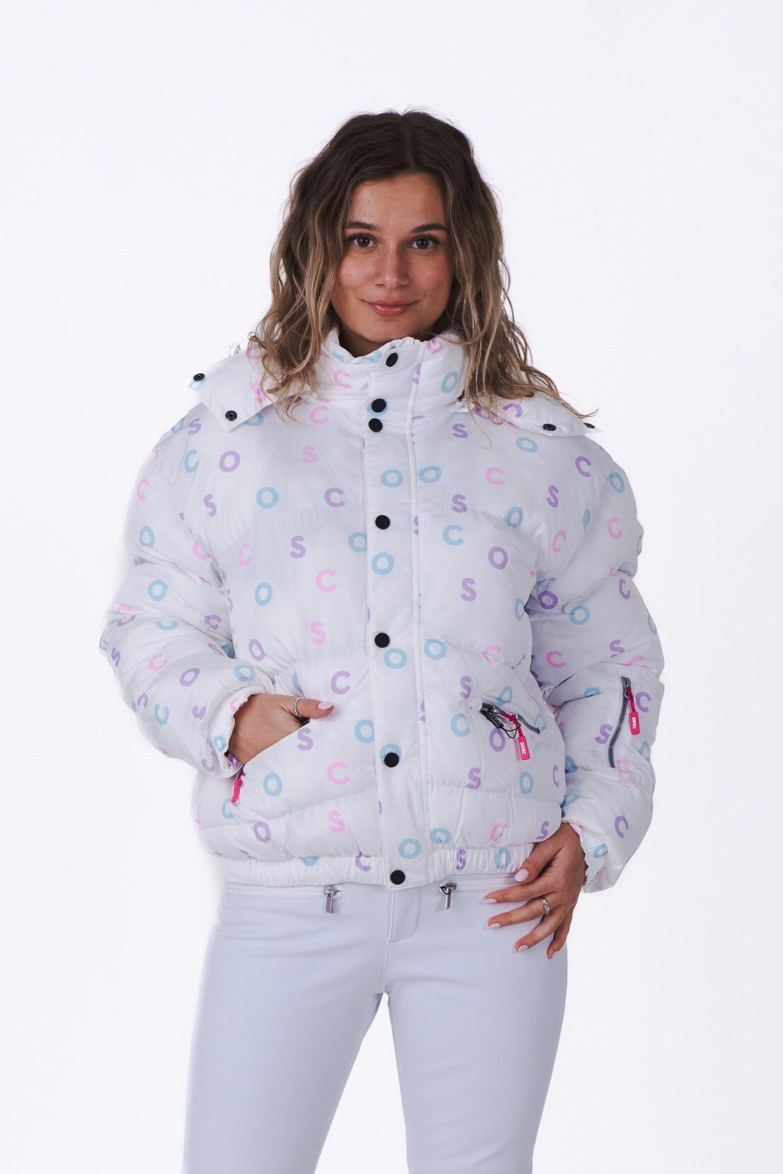 OOSC White OOSC Print Chic Puffer Jacket