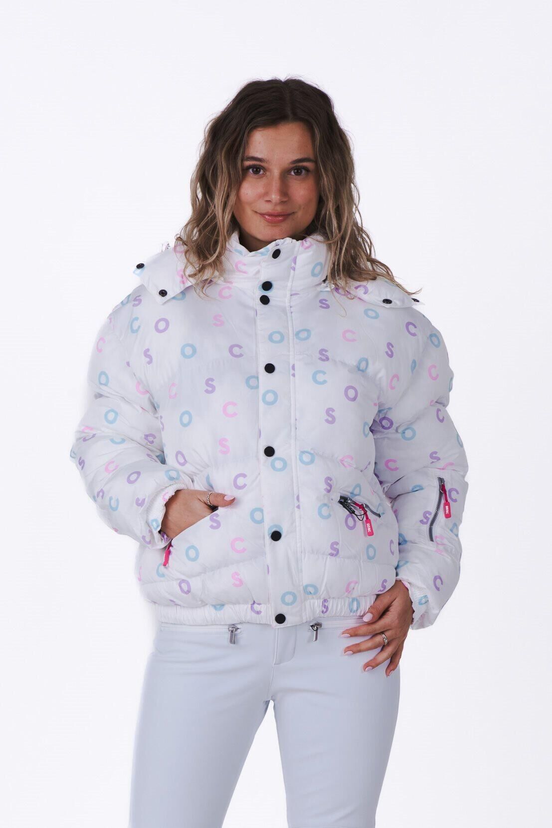 OOSC White OOSC Print Chic Puffer Jacket