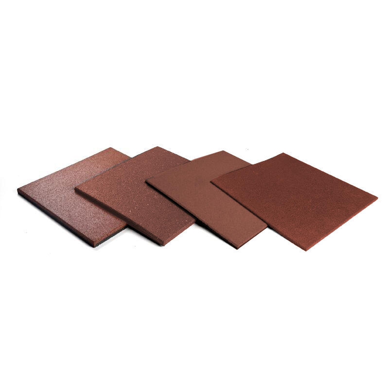 Suelo de gimnasio. Loseta de caucho(C1) Pack 4. 1x1x40mm (ROJO)