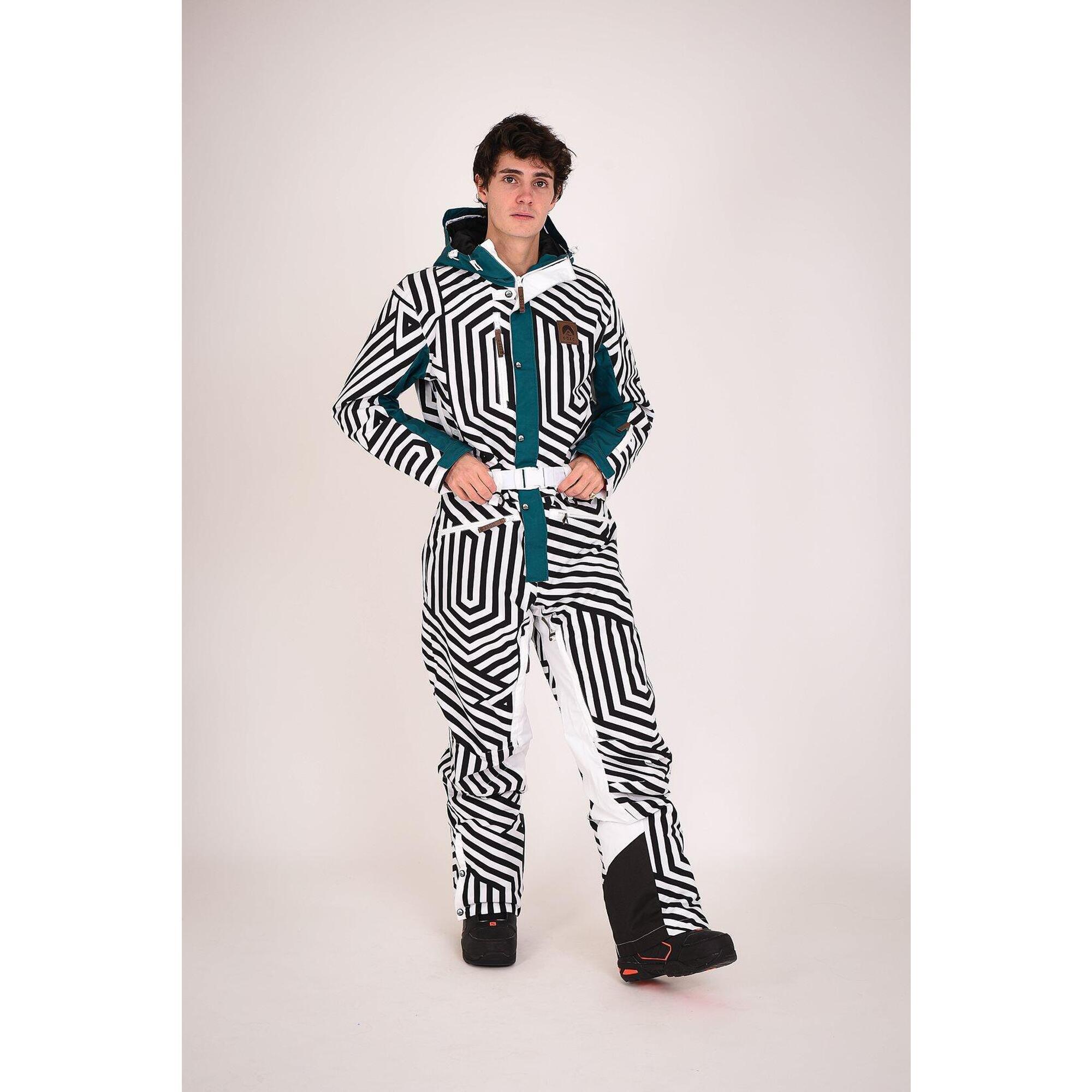 Fall Line black and white ski suit for men