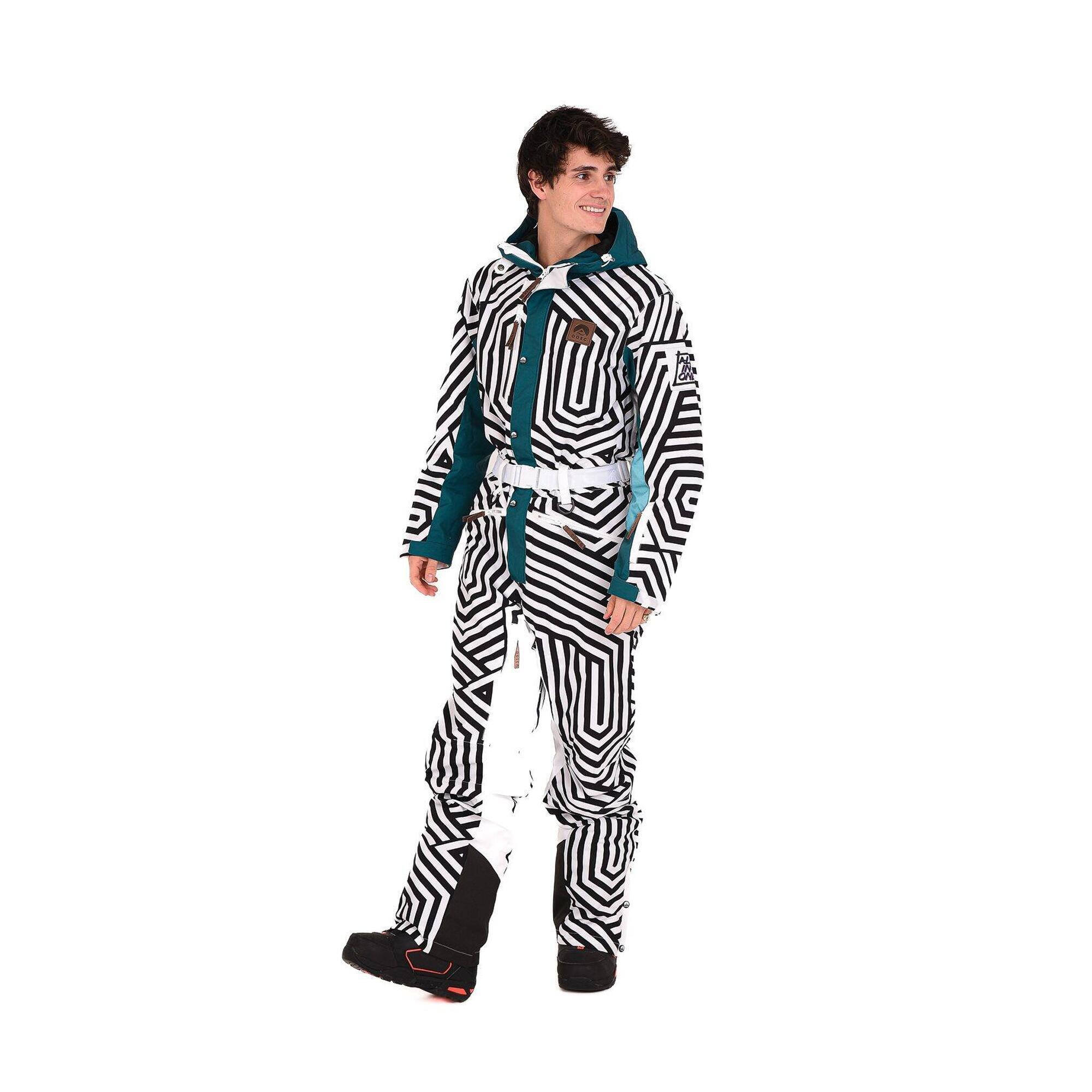 Fall Line black and white ski suit for men