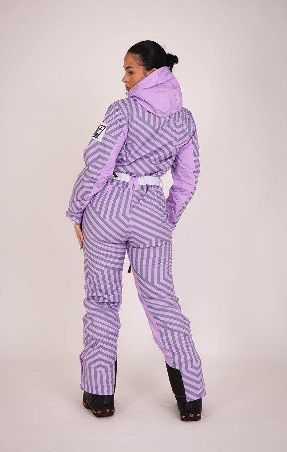 Fall Line Purple & Grey Curved Female Ski Suit 2/5