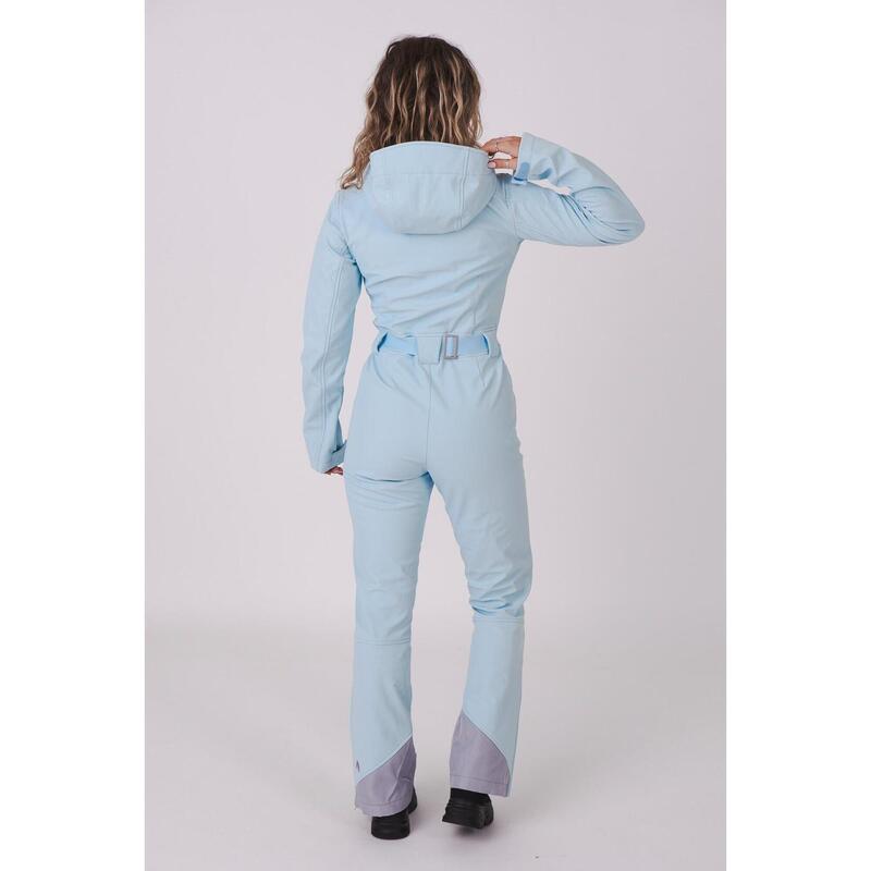 Combinaison de ski chic bleu glacier