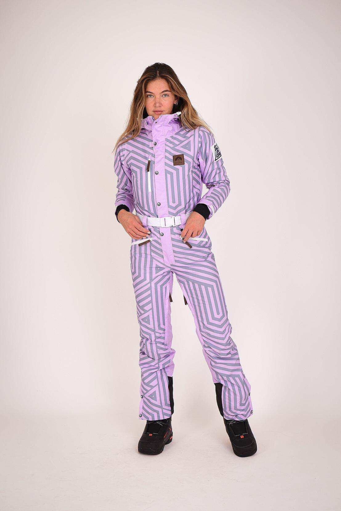 OOSC Fall Line Purple & Grey Female Ski Suit