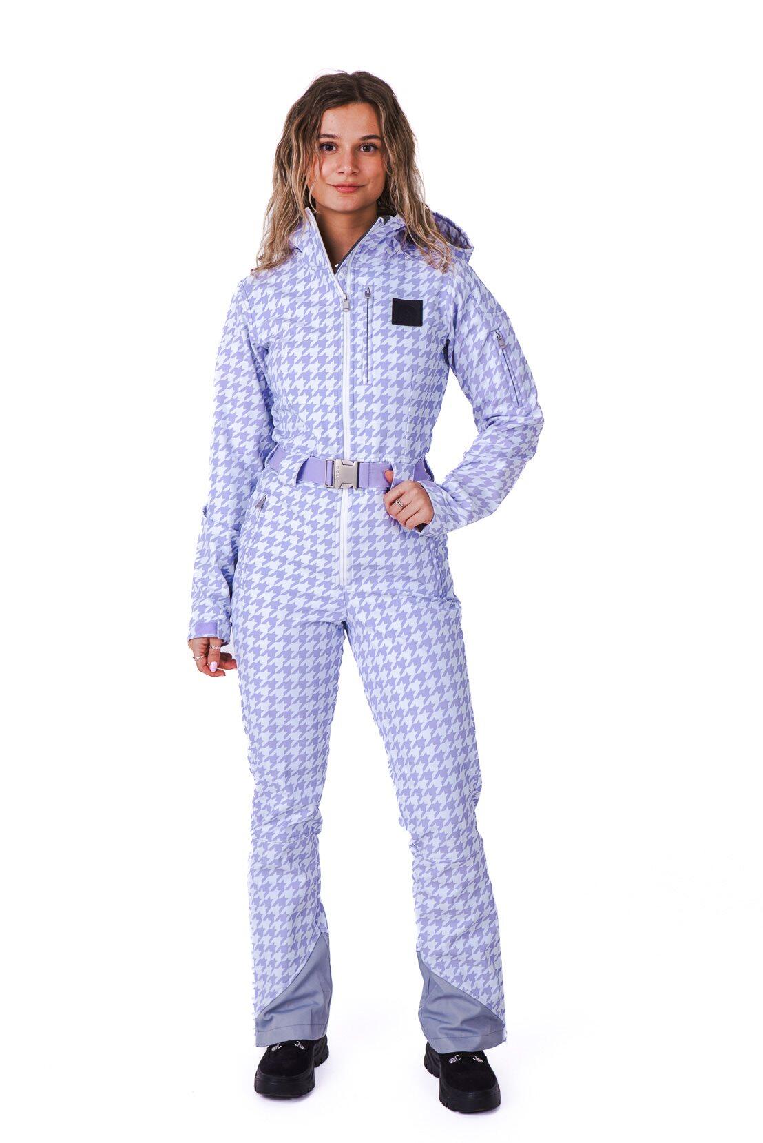 OOSC Purple Houndstooth Chic Ski Suit