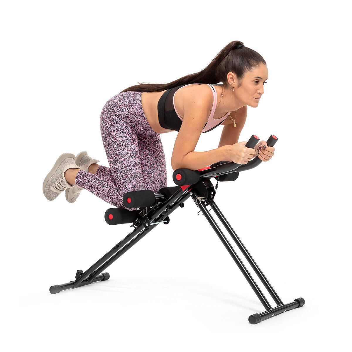 Máquina de Abdominales Plegable con Guía de Ejercicios InnovaGoods Negro 1/5