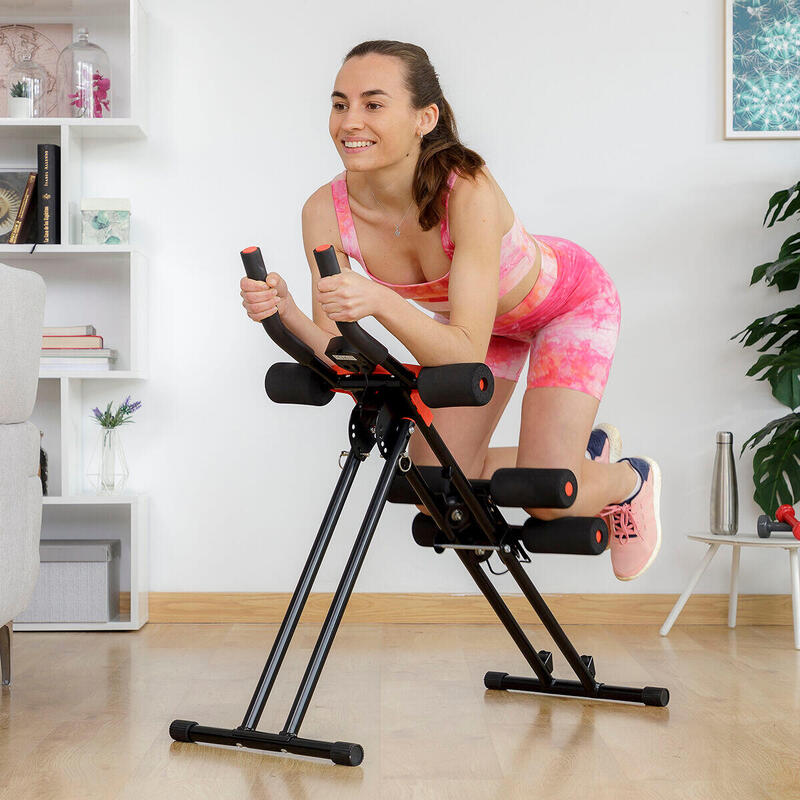 Machine pour Abdominaux Pliante avec Guide d'Exercice