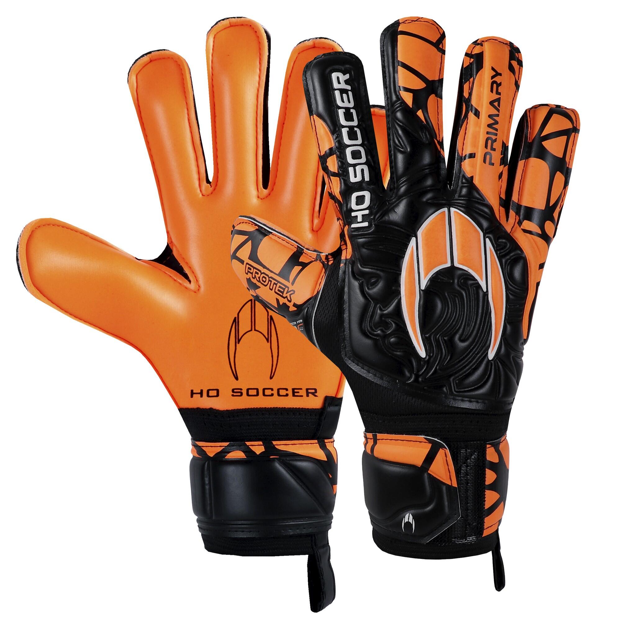 Guante de portero Con Protecciones Infantil Primary Protek FL Axial Naranja Decathlon