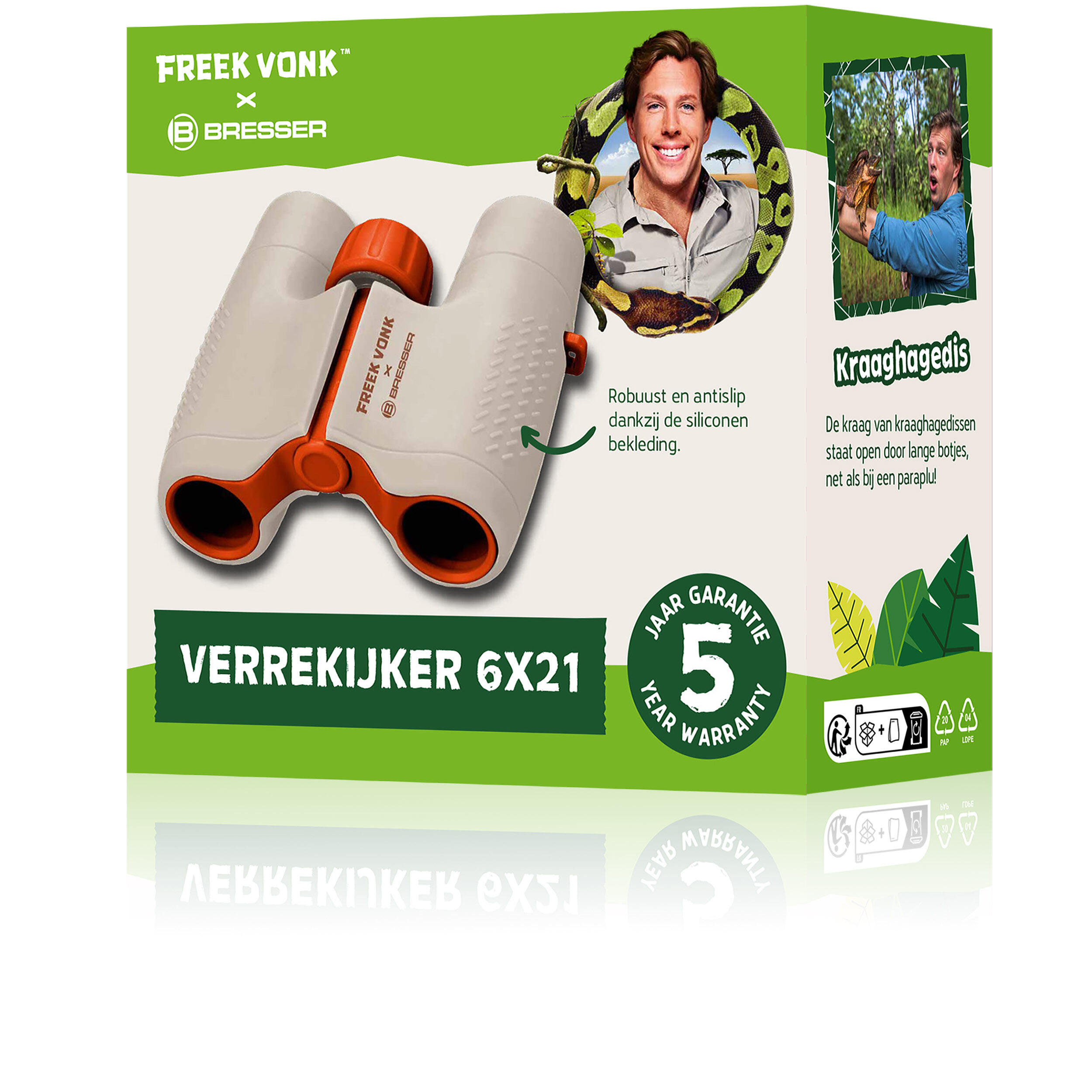 Binóculos para crianças 6x21 FREEK VONK x BRESSER Muito leve !!! 5/7