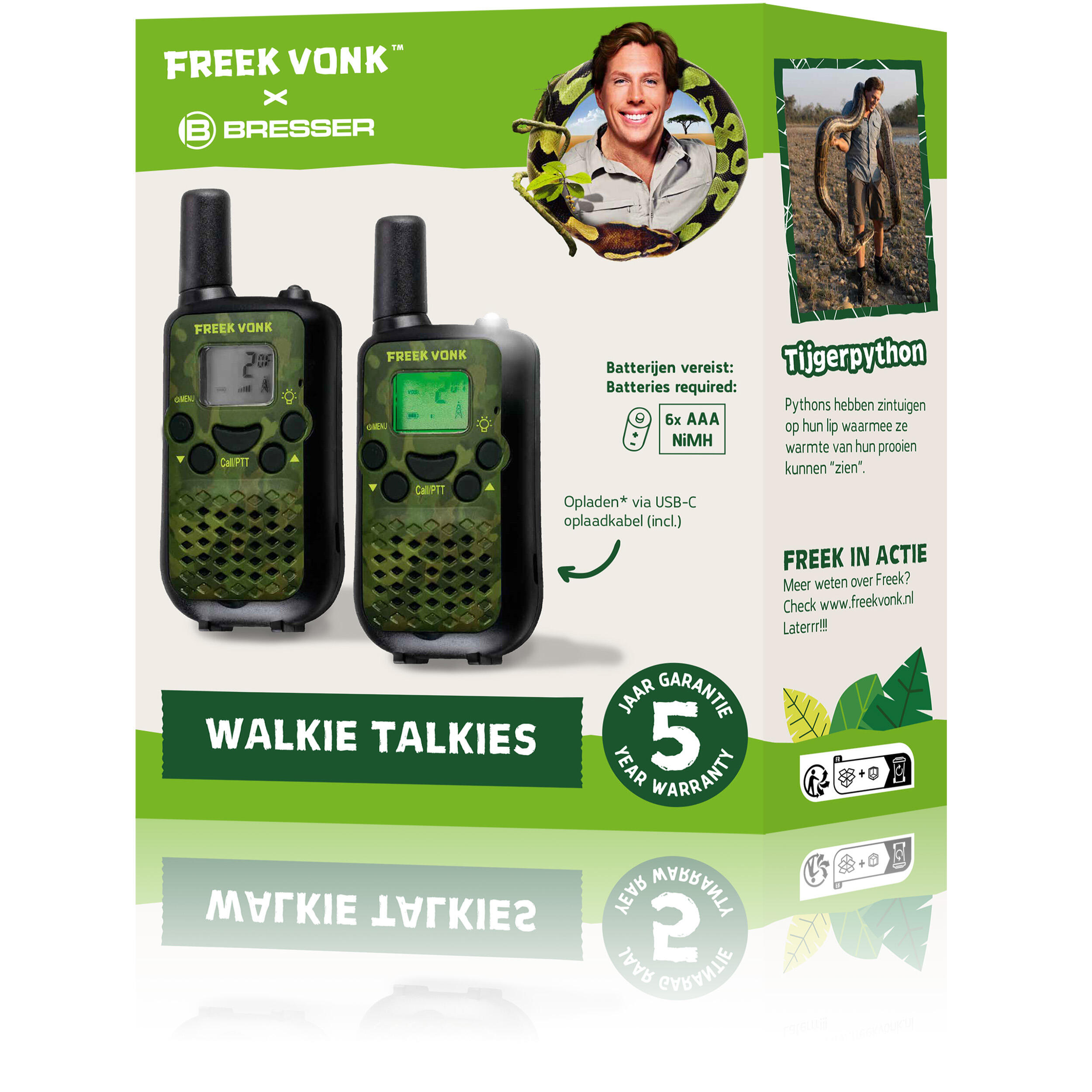 Walkie Talkies FREEK VONK x BRESSER Versione mimetizzata con distanze di 6 Km 7/7