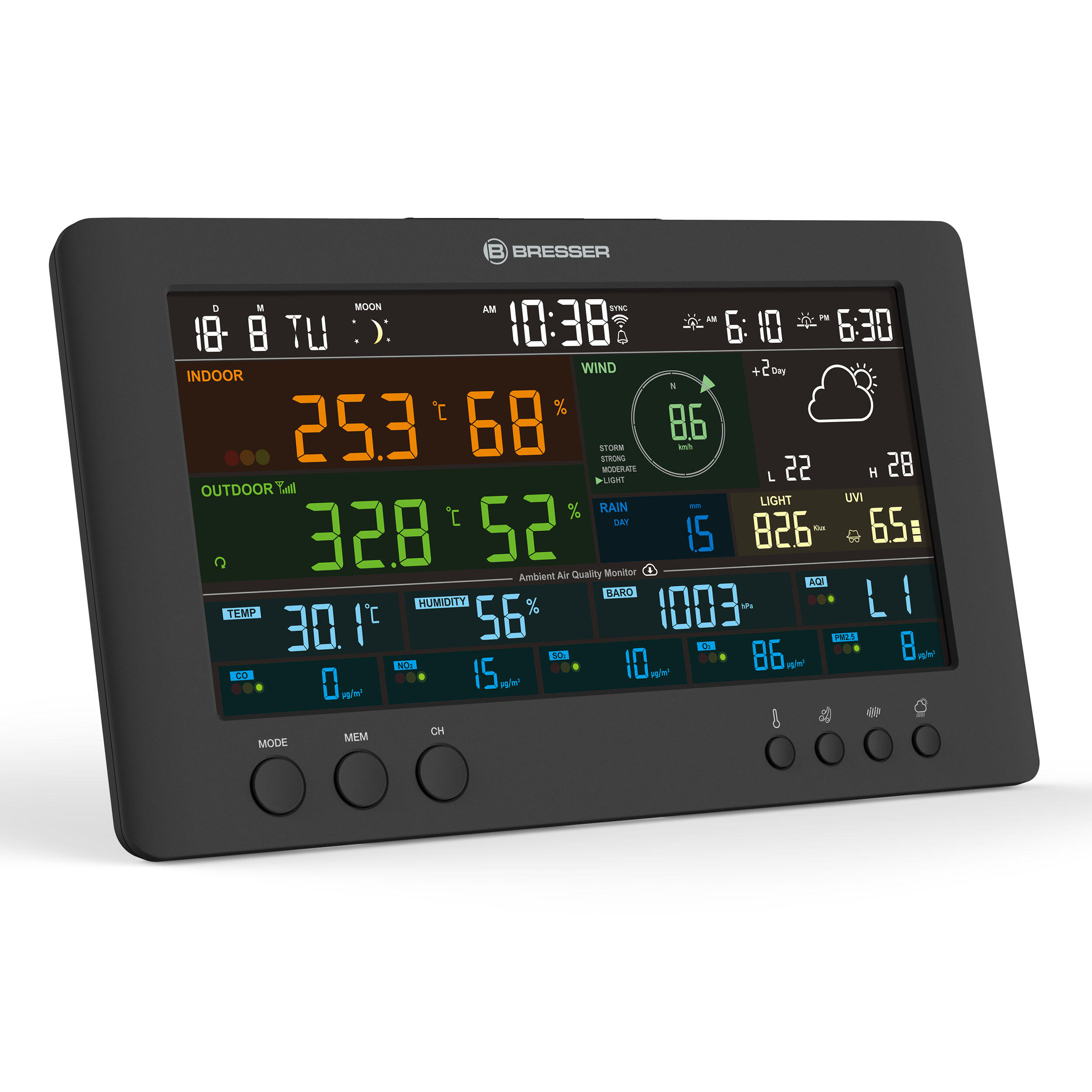Station météo 7-en-1 Air-Mon GEN II BRESSER Multifunction Comfort 3/7