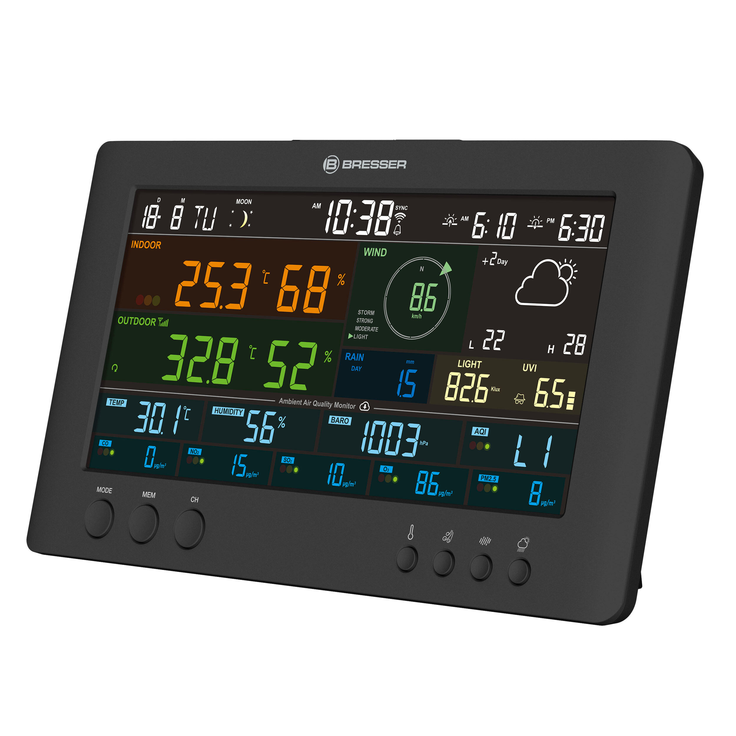 Station météo 7-en-1 Air-Mon GEN II BRESSER Multifunction Comfort 2/7
