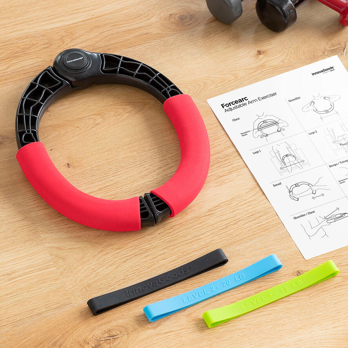 Appareil de Musculation pour Bras Réglable avec Résistance et Guide d´Exercices 4/5